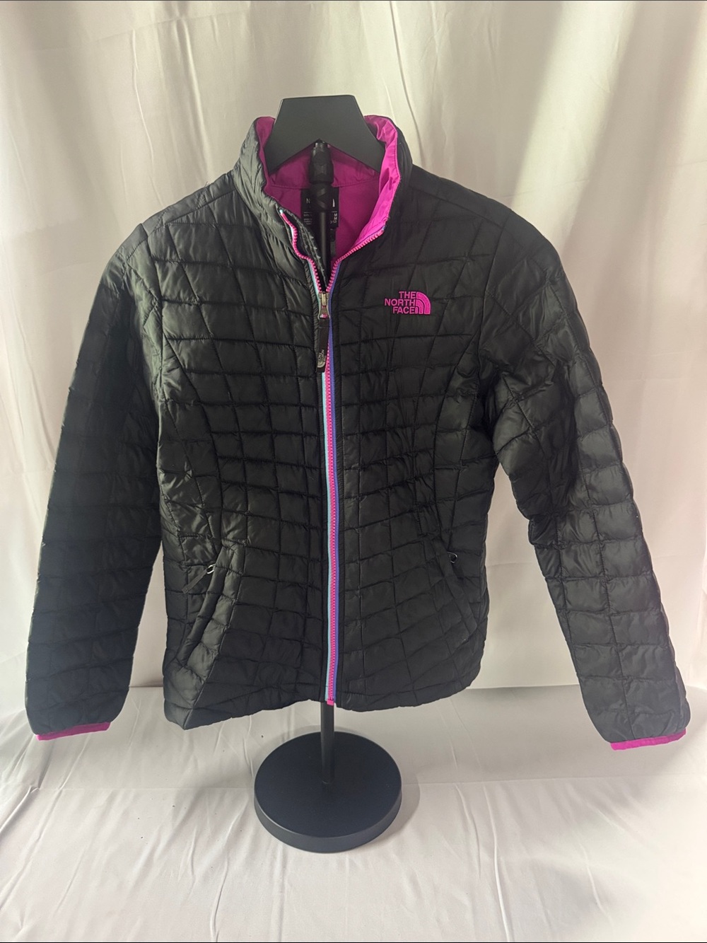 The North Face Black Jacket with Pink Trim